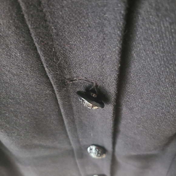 Banana Republic Faux Fur Trim Bow Coat, Size Small - Picture 5 of 8